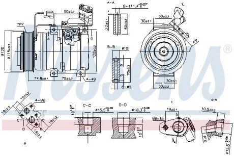 Компресор кондицiонера nissens 89586