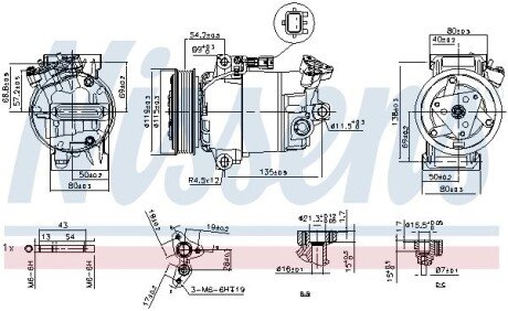 Компресор кондиціонера nissens 89608