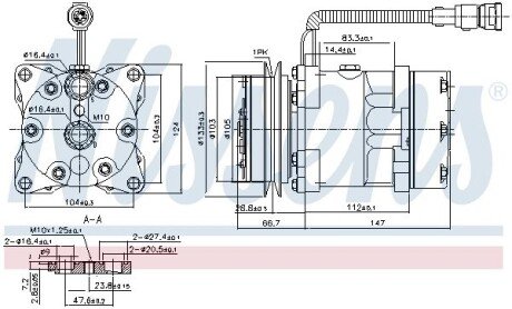 Компрессор кондиционера DAF 95 XF nissens 89078