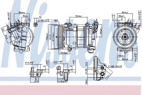 Компрессор кондиционера First Fit nissens 890051