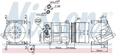 Компрессор кондиционера First Fit Nissens 89202