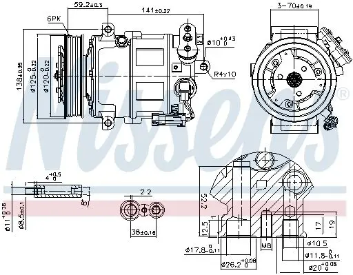 Компрессор кондиционера First Fit Nissens 89497 (фото 1)