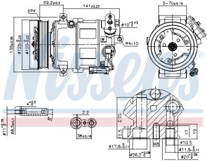 Компрессор кондиционера First Fit nissens 89497 на Сааб 9 5