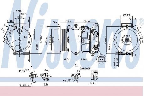 Компресор кондиционера nissens 890144