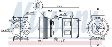 Компрессор кондиционера nissens 89072