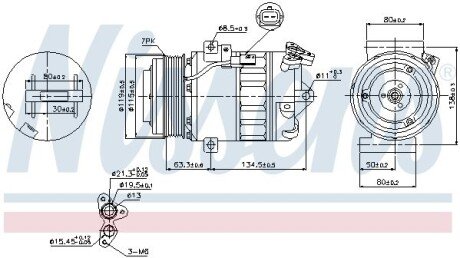 Компрессор кондиционера nissens 89313