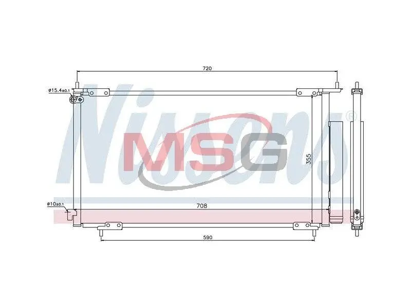 Конденсатор кондиционера HONDA CR-V (02-) 2.0/2.4i (пр-во) Nissens 94772 (фото 1)