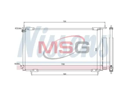 Конденсатор кондиционера HONDA CR-V (02-) 2.0/2.4i (пр-во) Nissens 94772