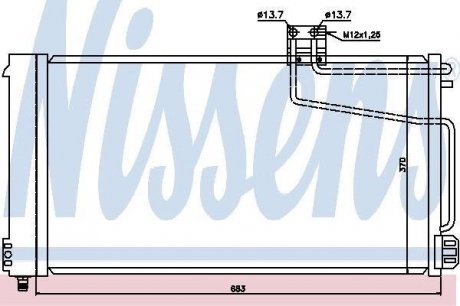 Конденсатор кондиционера MERCEDES C-CLASS W 203 (00-) (пр-во) nissens 94544