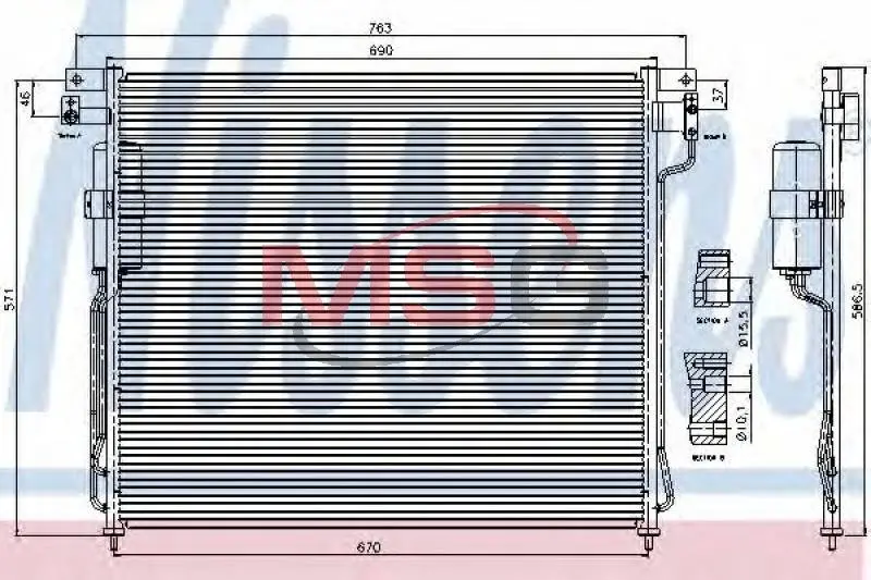Конденсатор кондиционера NISSAN (пр-во) nissens 94879