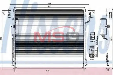 Конденсатор кондиционера NISSAN (пр-во) Nissens 94879