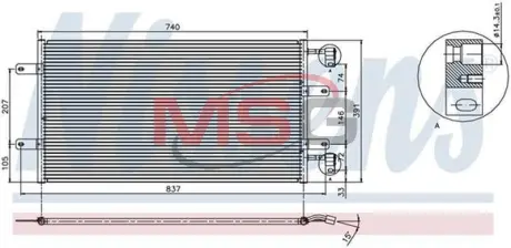 Конденсатор кондиционера OPEL, NISSAN, RENAULT (пр-во) Nissens 94678