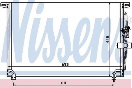Конденсатор кондиционера OPEL OMEGA B (94-) (пр-во) nissens 94232