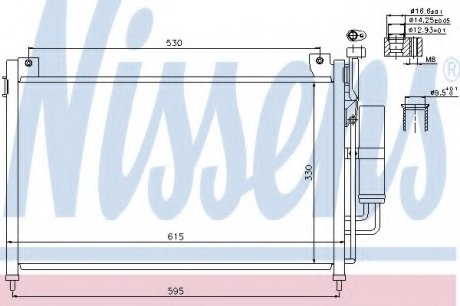 Конденсер кондиціонера nissens 940033