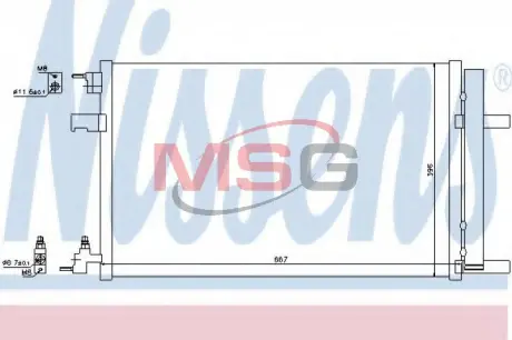 Конденсер кондиціонера nissens 940135 Chevrolet Орландо
