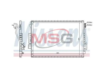 Конденсер кондиціонера nissens 940137 Мерседес W221