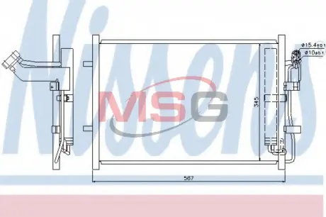 Конденсер кондиціонера nissens 940148 Мазда 3 bl