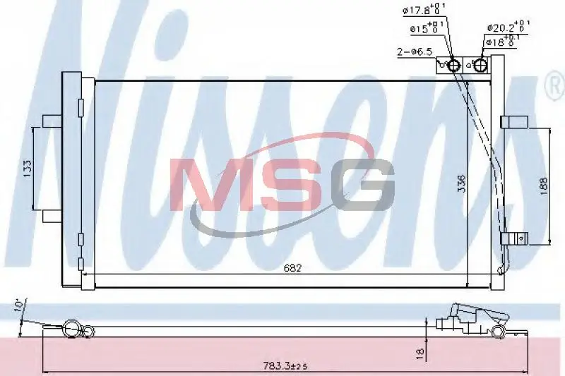 Конденсер кондиціонера nissens 940255