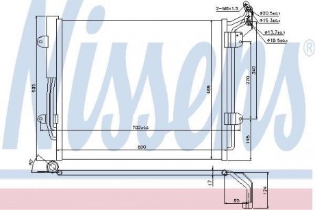 Конденсер кондиціонера nissens 940256