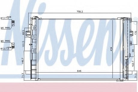 Конденсер кондиціонера nissens 940322