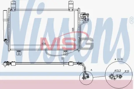 Конденсер кондиціонера nissens 940327