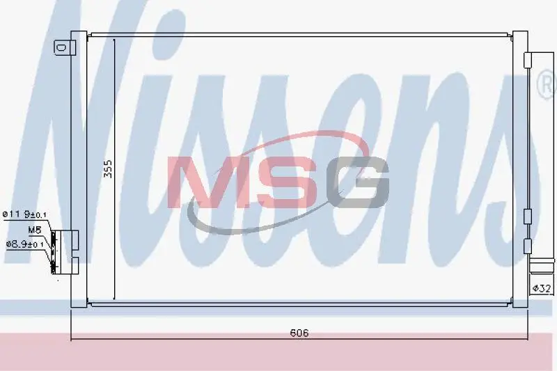 Конденсер кондиціонера nissens 940396