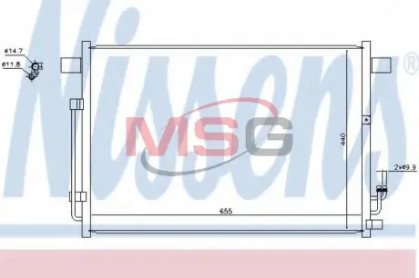 Конденсер кондиціонера Nissens 940403