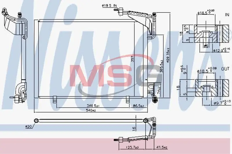 Конденсер кондиціонера nissens 940528