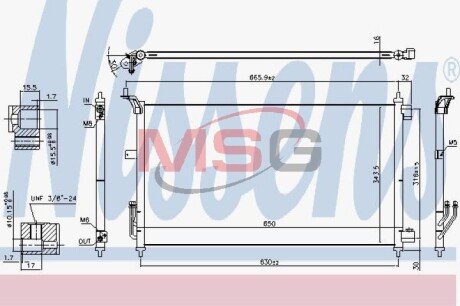 Конденсер кондиціонера nissens 940557