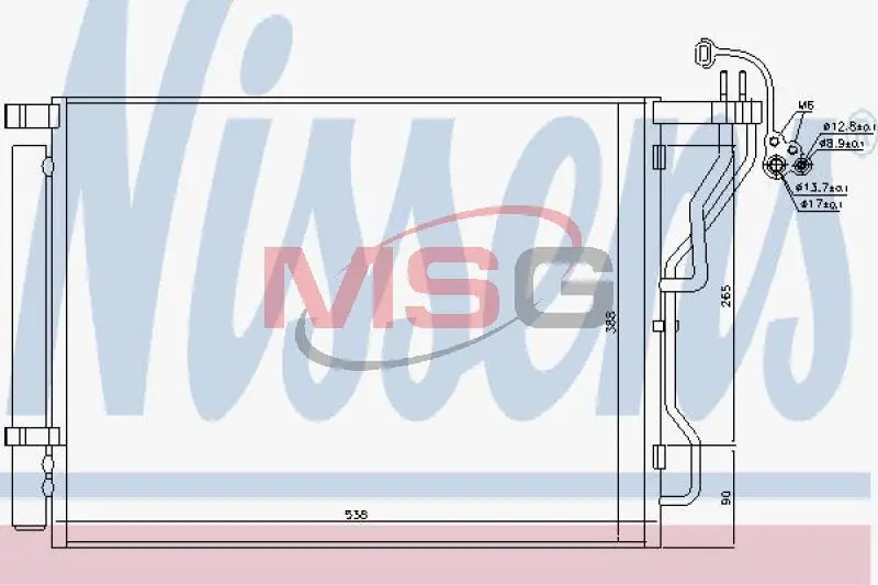 Конденсер кондиціонера nissens 940563