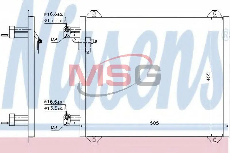 Конденсер кондиціонера nissens 94584