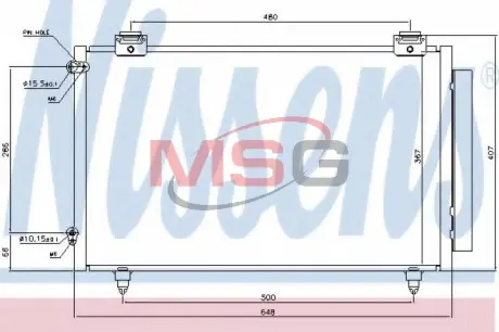 Конденсер кондиціонера nissens 94719 Тойота Королла е120