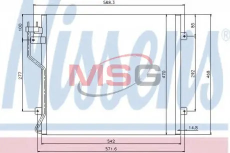 Конденсер кондиціонера Nissens 94773