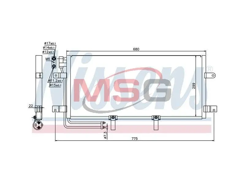 Конденсер кондиціонера nissens 94834