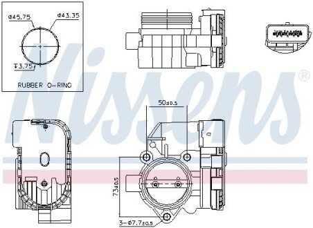 Корпус дросельної заслiнки nissens 955006 на Ситроен С3