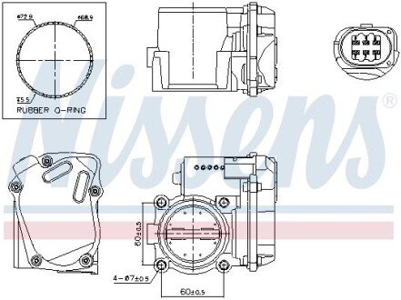 Корпус дросельної заслiнки nissens 955058 на Фольксваген Тигуан