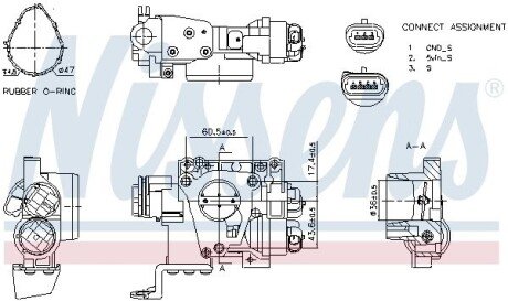 Корпус дросельної заслiнки nissens 955074 на Фиат Пунто