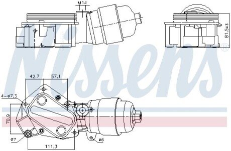 Масляний радіатор nissens 91357 на Фиат Панда