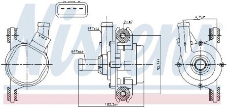 Насос системи охолодження додатковий nissens 831385 на Тойота Приус