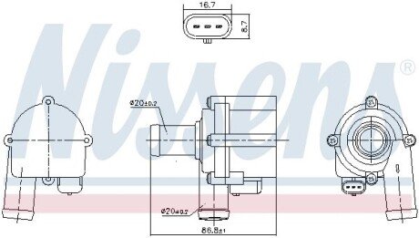 Насос системи охолодження додатковий nissens 832172 на Ауди A8 D5