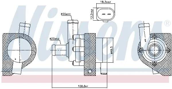 Насос системи охолодження nissens 832109
