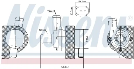 Насос системи охолодження nissens 832109