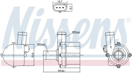 Насос водяний nissens 831116