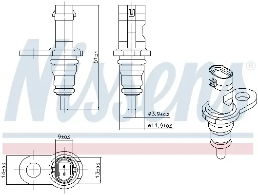 NISSENS AUDI Датчик температури охол. рідини A3 1.4TFSI nissens 207067