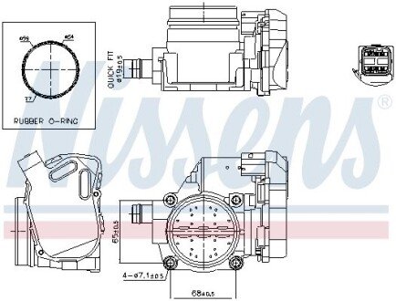 BMW Дросельна заслонка 1 (F20), 3 (F30, F80), 4 Gran Coupe (F36), 5 Gran Turismo (F07), X5 (F15, F85) nissens 955116