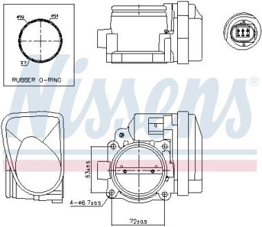 BMW Дросельна заслонка 3 (E46), 5 (E60), X3 (E83) nissens 955113 на Бмв E60