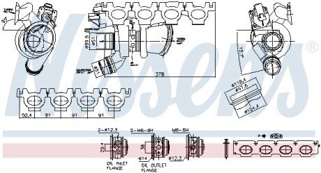 BMW Турбіна 1 (F20), 3 (F30, F80), 3 Gran Turismo (F34), 4 (F33, F83), 5 (G30, F90) nissens 93344 на Бмв 1 серии