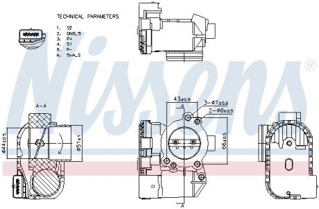 CITROEN Дросельна заслонка BERLINGO 99-, C3 I nissens 955112 на Ситроен С3