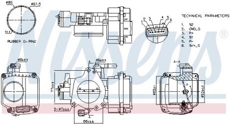 CITROEN Дросельна заслонка C5 II, C8, XSARA, FIAT, LANCIA nissens 955126 на Фиат Улисс