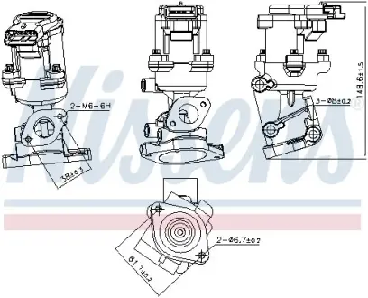 NISSENS CITROEN Клапан EGR C5 III, Land Rover Discovery III, Range Rover Sport, Jaguar, Peugeot 407/607 2.7HDI Nissens 98240
